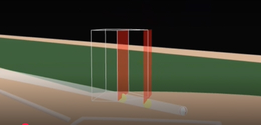 He's flustered. He's stuck on the ground. Strike? The pitcher was also surprised. Rediscover ABS Curve Bowler This Is Lower