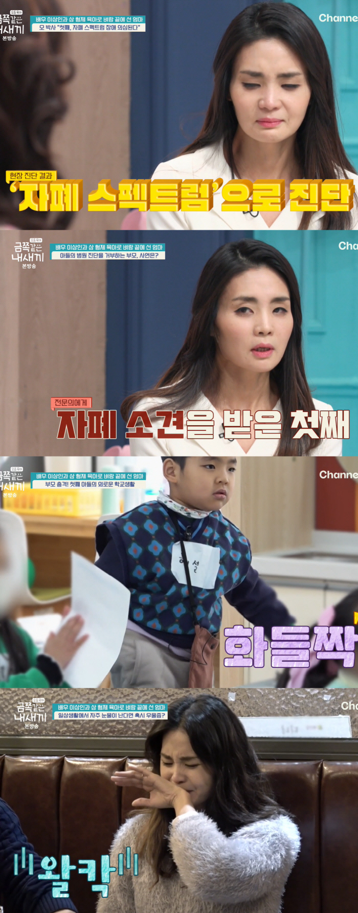 Lee Sang-in and his eldest son, followed by his second son, autism shock tears → Wife helps with depression (like gold) 