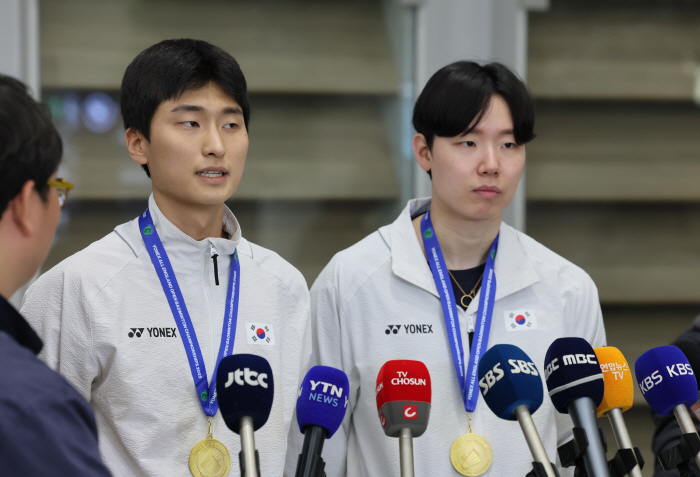 Seo Seungjae X Kim Wonho, congratulations on your meaningful achievement in 13 years! Culture, Sports and Tourism Minister Yoo In-chon celebrates winning the Young Open