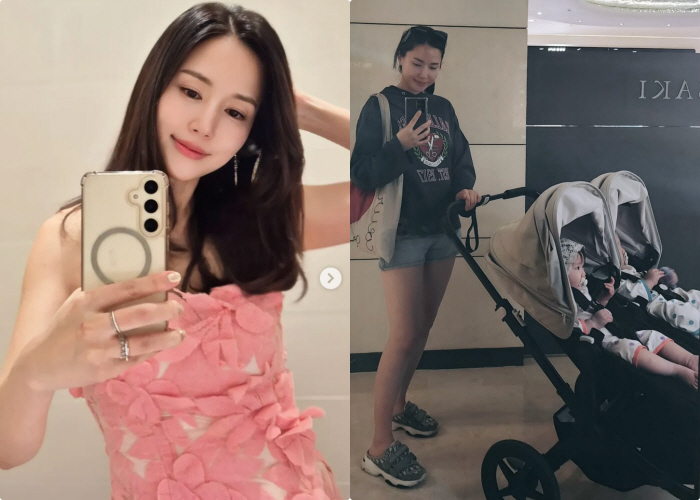 171cm 57kg Gong Hyun-joo lost 25kg after giving birth to twins, becoming healthier and stronger than before pregnancy