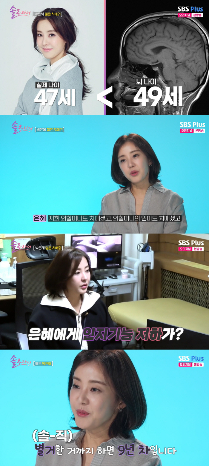 Park Eun-hye's cognitive decline began. Dementia  Family history shock (because she's single)