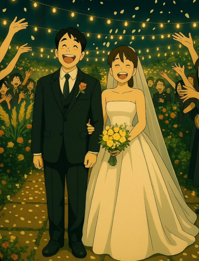 Song Ji-eun ♥ Park Wi, the wedding pictorial taken standing on two feet..Stand up, hold hands, and do it again