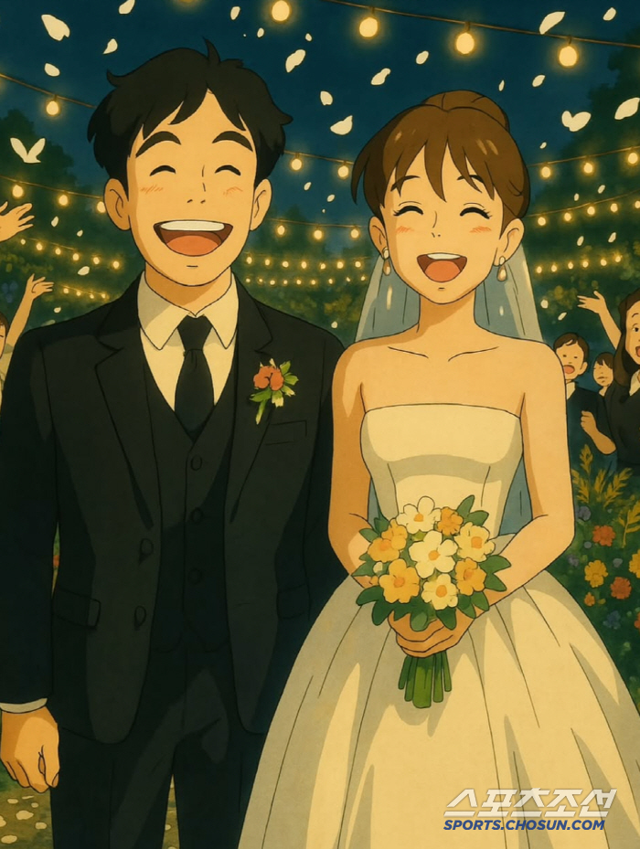 Song Ji-eun ♥ Park Wi, the wedding pictorial taken standing on two feet..Stand up, hold hands, and do it again