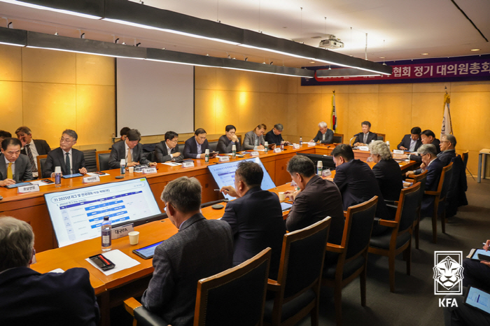 Regular general meeting of representatives of the Korea Football Association, delegated to Chairman Chung Mong-gyu to form an executive department