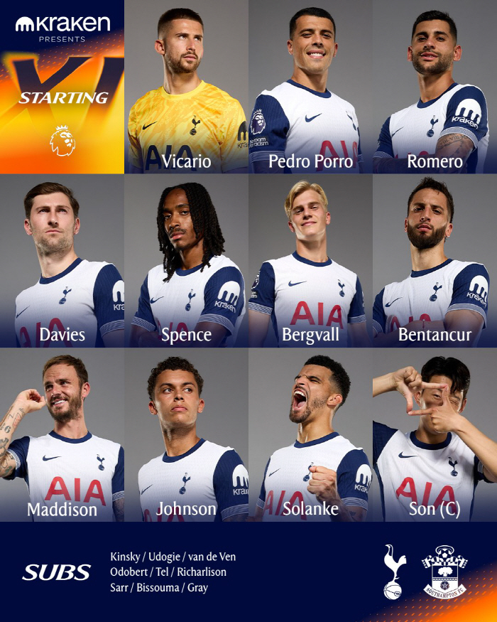  Don't rest, SON! You have to score three more goals, Tottenham Son Heung-min and Southampton. Multi-goal challenge for the lowest-ranked opponent