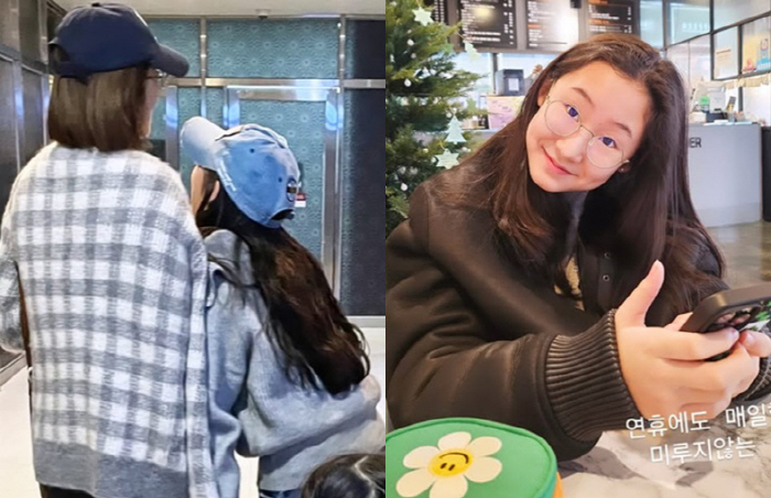 Lee Chun-soo ♥ Shim Ha-eun daughter, 12 years old, but she's almost 170cm tall. I wonder if she's my daughter