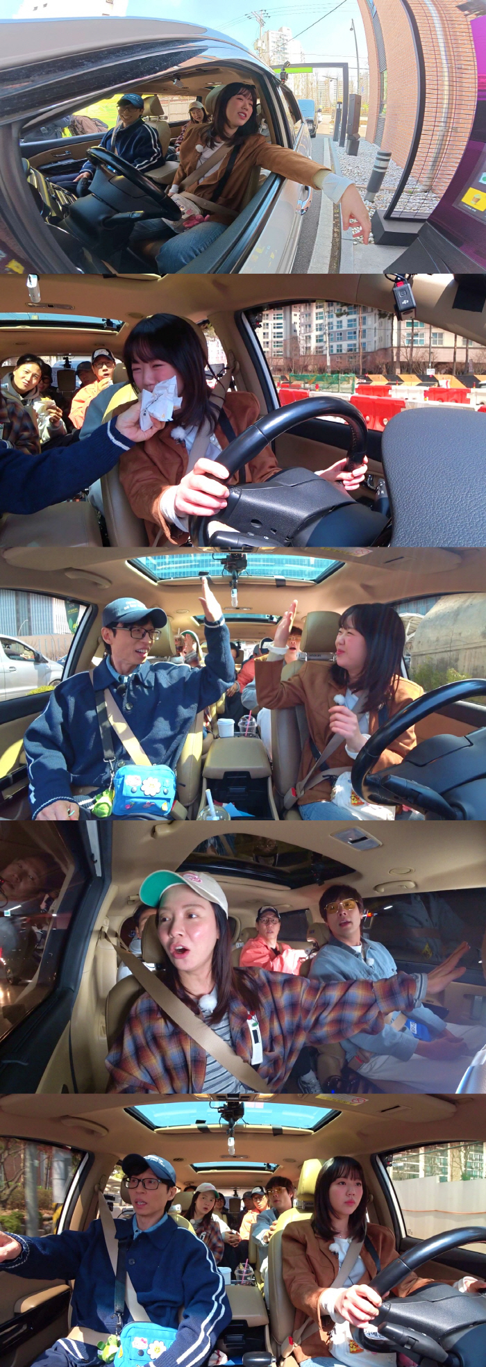 Ji Ye-eun, your patience exploded at the Running Man lesson while driving. Shut up. (Running Man)