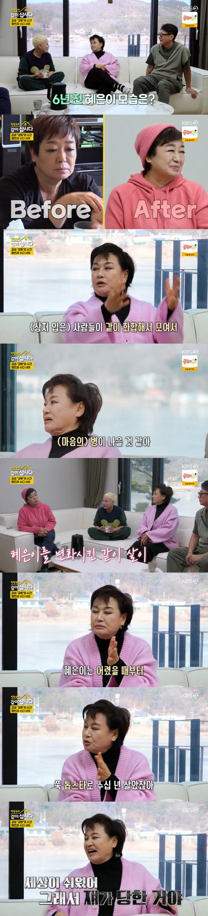 Park Won-sook, Hye-eun, who has 20 billion won in debt for her ex-husband, has been living as a top star for decades. I don't know what's going on in the world (Let's live together)