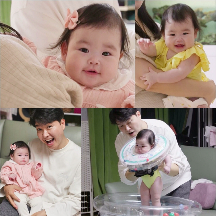 Park Soo-hong's daughter Jae-yi, the first swimsuit in her life..chubby human vitamin (sudol)