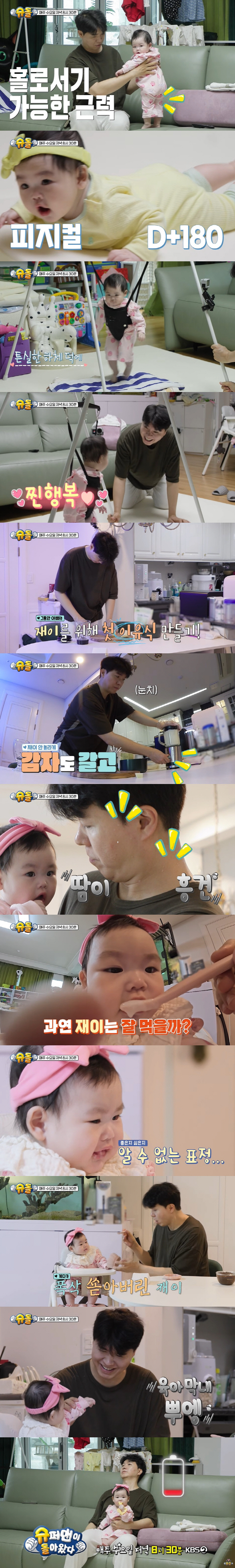Park Soo-hong, while making her daughter's first baby food on the 180th, her father made it hard (Sudol)