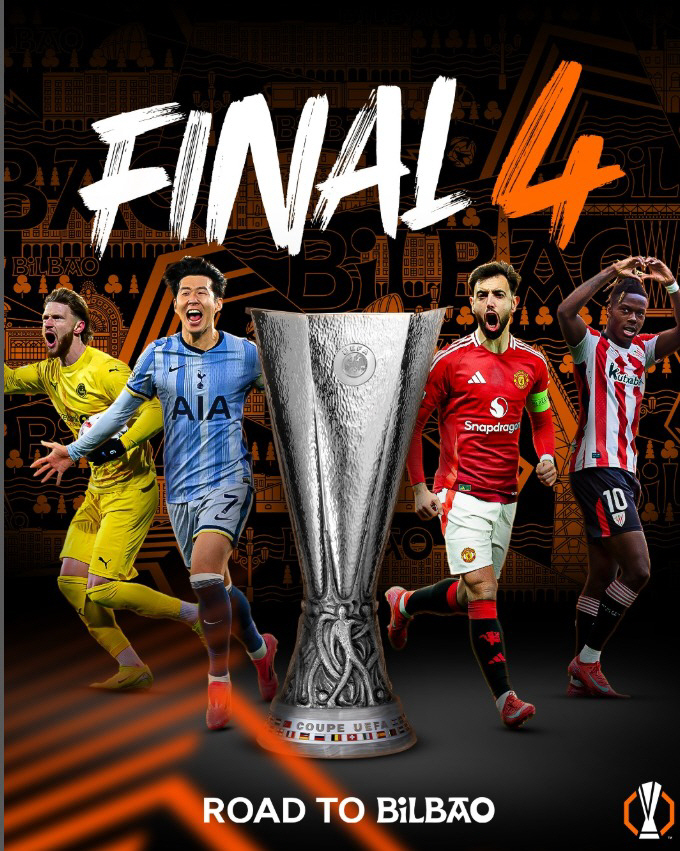 No. 16 Tottenham → No. 14 Manchester United meet in the final and humiliate them in the EPL, and a big twist in Europa...The joy of SON's return clock gets faster