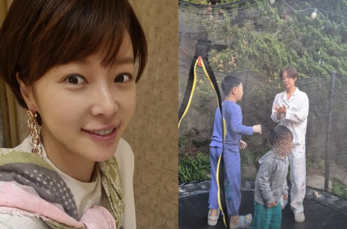 Hwang Jung-eum to set up 4.6 billion detached house rides for her two sons, the happiest smile on Children's Day