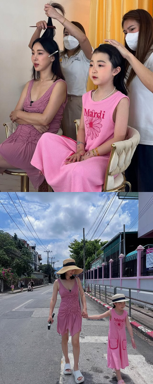 Lee Ji-hye's daughter, an emergency hospital in Thailand..What's wrong with my swollen eyes?