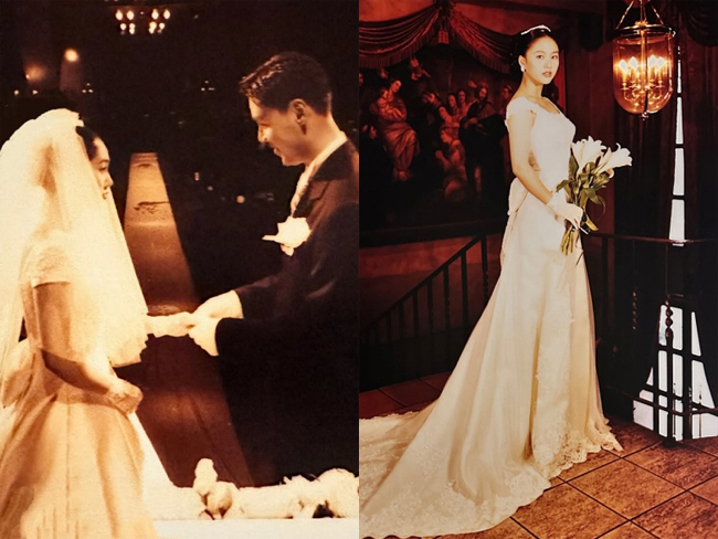 Park Joo-mi's wedding picture 25 years ago..♥ Promise of eternal love with your husband