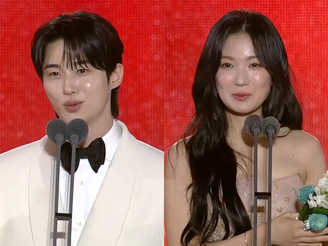Byeon Wooseok and Kim Hyeyoon Win Popularity Awards at Baeksang