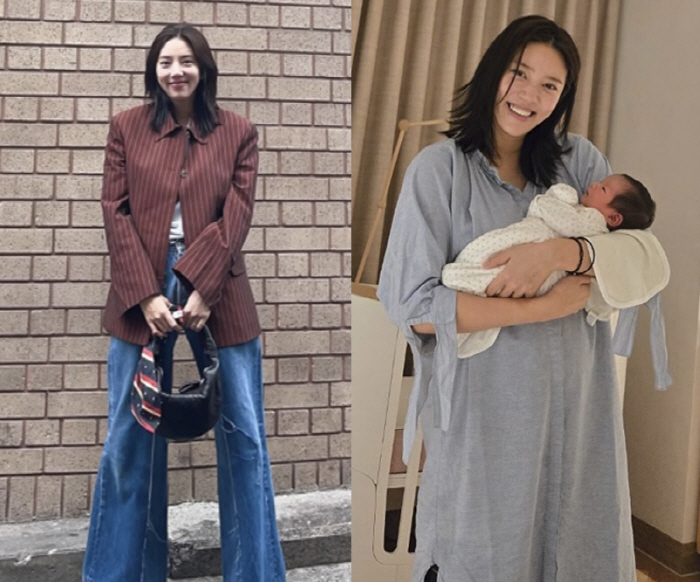 Son Dam-bi, a novice mom who is excited to go out after taking care of her beauty daughter with zero baby bump