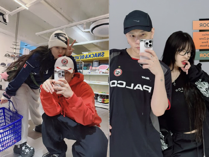 Hyun-ah ♥ Yong-jun-hyung, sweet cheek kiss. Newlywed in 7 months busy with daily dates