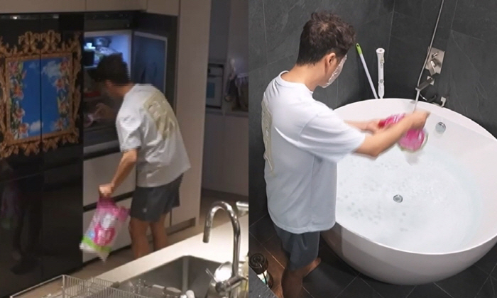 Jeon Hyun-moo is either dead or black in ice water after taking off his top (Na Hon-san)