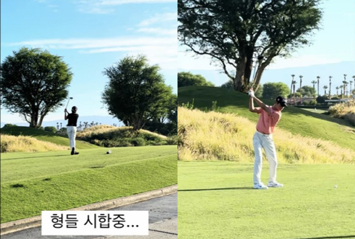 Seo White, for his son who is studying golf in Canada..The scene of the match is also revealed