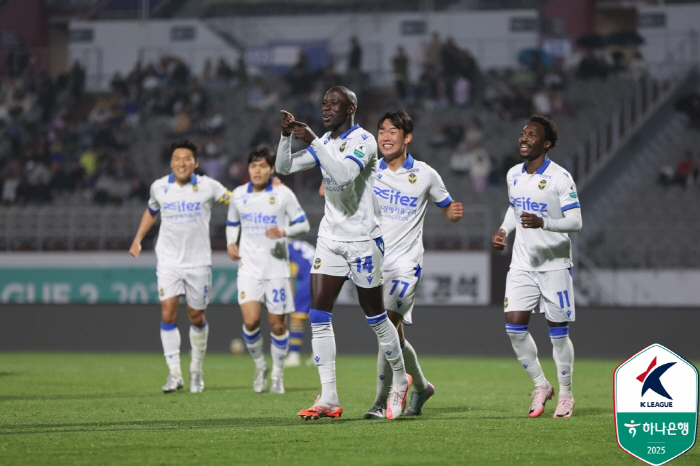 Three goals in four consecutive games! Incheon United's sprint is fierce, and Chungnam Asan 30 is overpowered...E-Land to a 1-1 draw with Ansan