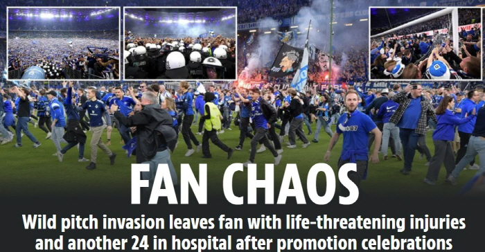 It's a battlefield, it's a soccer field! Son Heung-min's home Hamburg was promoted for the first time in seven years...Large-scale fan intrusion, transfer of 25 people to hospital → 1 person in critical condition