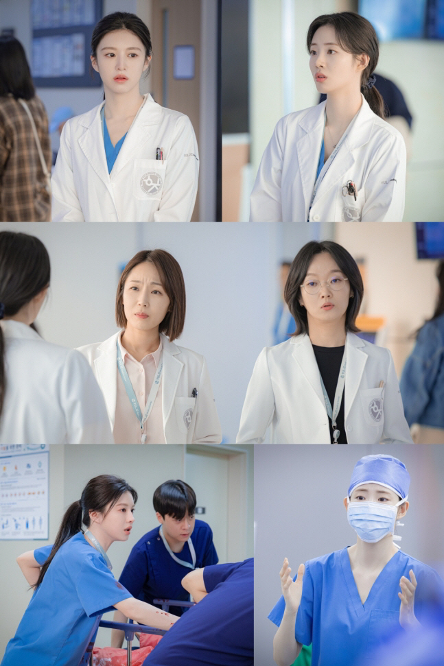 Ko Yoon-jung and Cynthia in Unseuljeon, a resident of the same class who was caught in a professor's fight...The O.R. war broke out