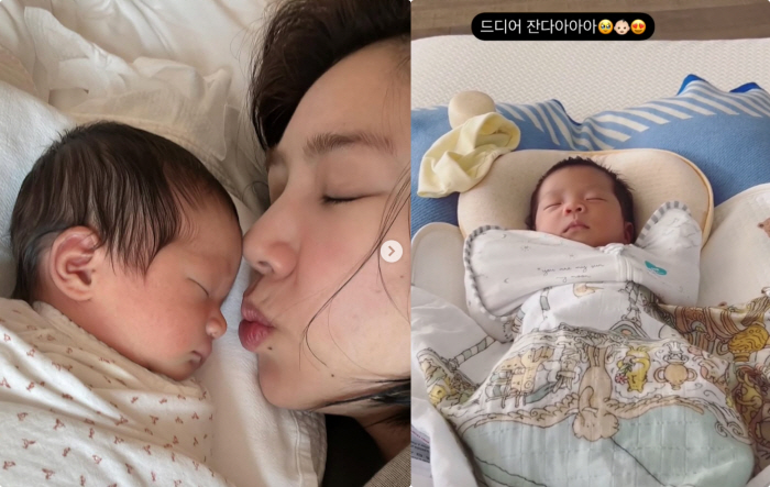Son Dambi, I barely put my daughter to sleep, and I'm finally going to sleep after leaving school. ♥