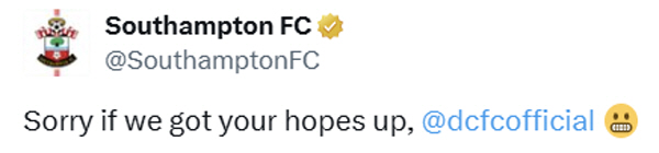 You guys are really losers. You guys are like the worst team in EPL history. That's the open shot