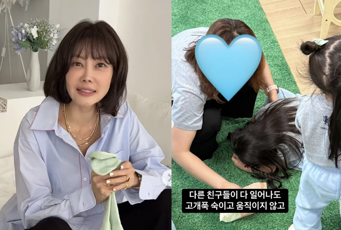 Mi-ra Yang's unfortunate daughter's behavior in the parent's observation class..They're so extreme