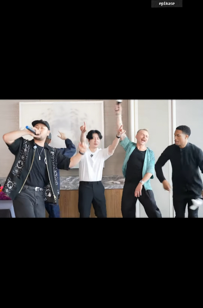 Epik High, your friends...Simon Pegg, Greg Tarzan Davis and Colaber