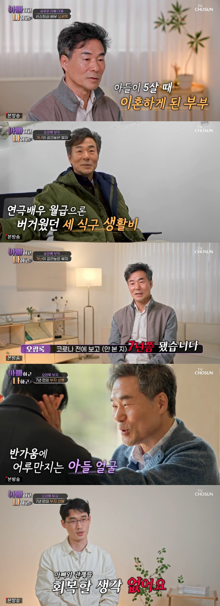 Oh Kwang-rok avoided contact..No reunion sobbing after 7 years, festering wounds (with dad)