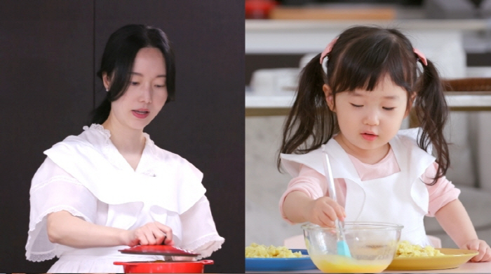 Lee Jung-hyun's daughter Seo-ah became the youngest Pyeonchef for 3 years..You look like you're cooking, too. (Pyeon-Storang)