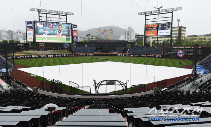 Coach Dahl, who watched the training in the rain, took care of the players even though the game was canceled 