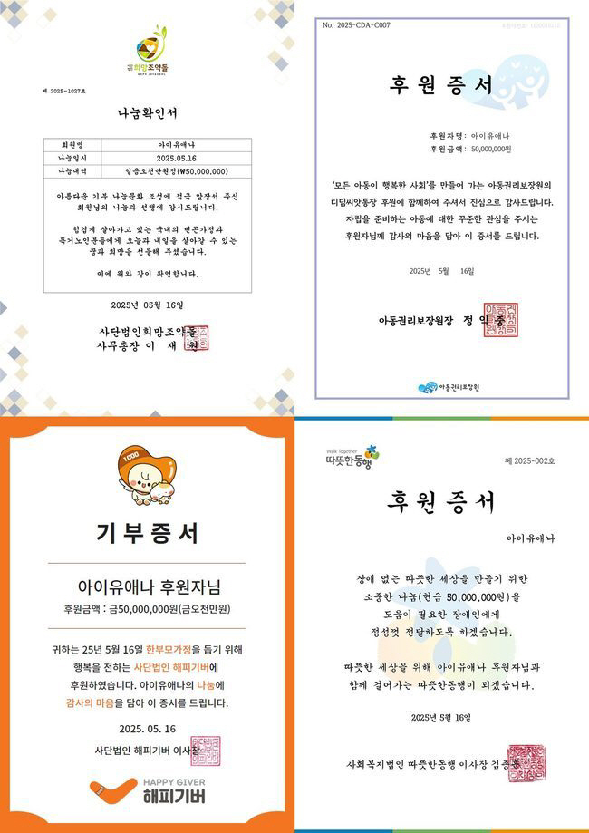 IU Donates 200 Million Won to Celebrate Birthday with Fans