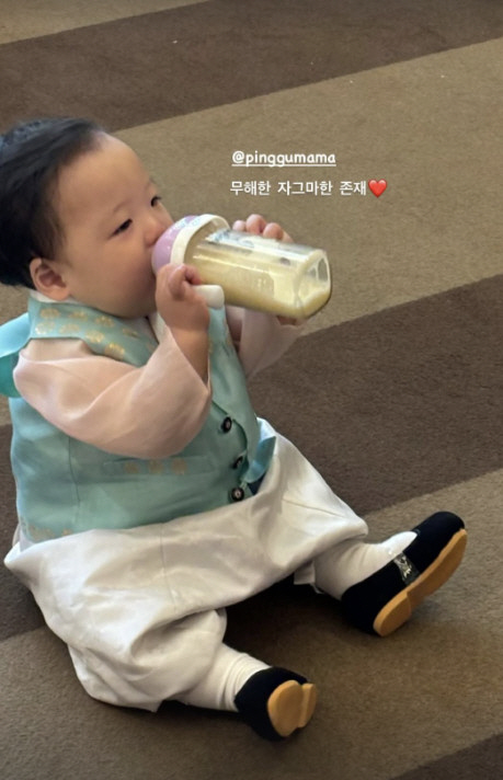 Hwang Bo-ra, a luxury first birthday party at a five-star hotel...Happy first birthday to a fancy course meal