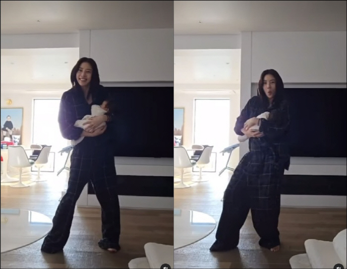 Son Dam-bi, a unique way to raise children...JENNIE is dancing and putting her daughter to sleep. Good night, my baby