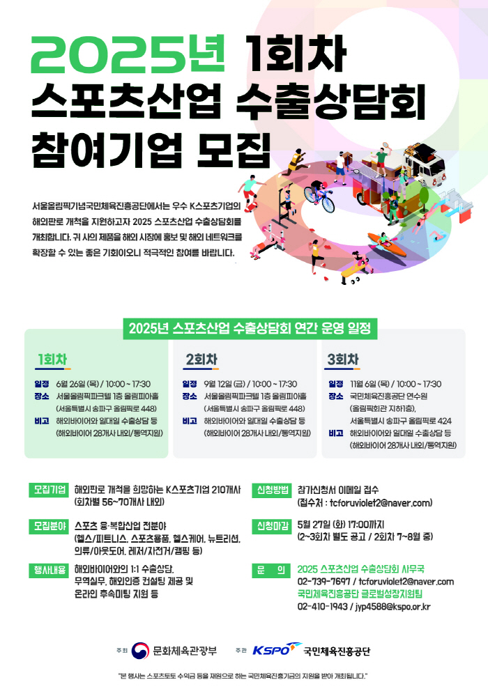 Promote sports industry export consultation in 2025 and support sports companies' overseas expansion