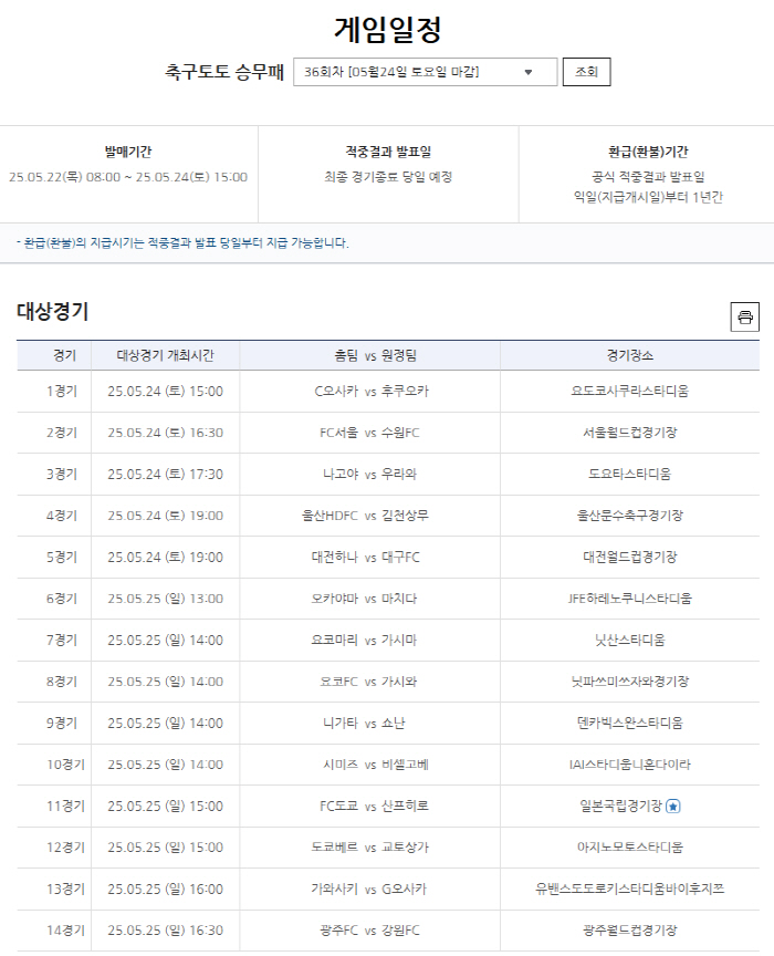 With no first-place hit, about 500 million won was carried over...Sports Toto announces the results of the 35th round of the Soccer Toto crew loss