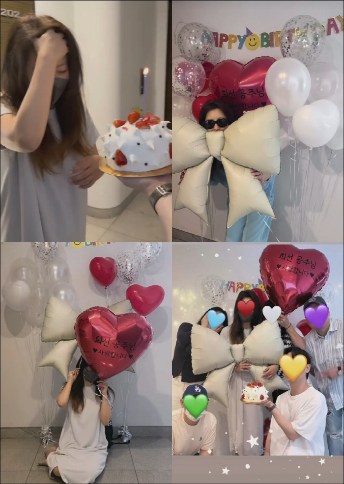 Kim Hee-sun knelt down to the surprise party It's too raw. I'm embarrassed