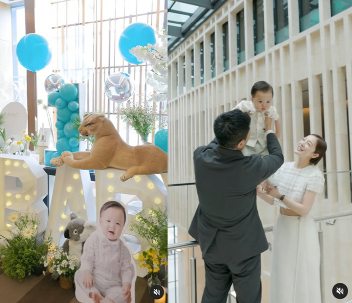 Hwang Bo-ra, first birthday party at a five-star hotel..♥ Tears of emotion in my husband's arms