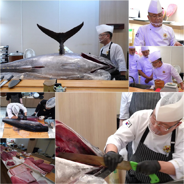 Ahn Yoo-sung, as expected, a master is different...166kg giant raw tuna sawing and dismantling work revealed (Sadanggui)