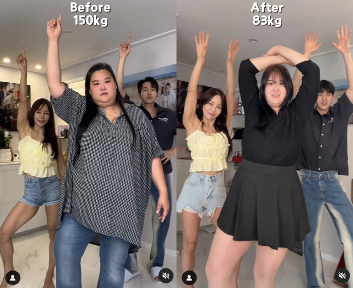 Mina's sister-in-law lost 67kg in 9 months and her face color changed
