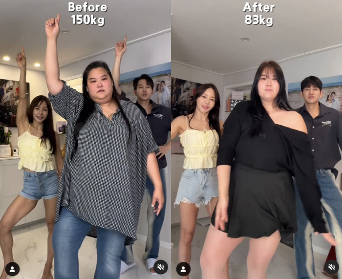 Mina's sister-in-law lost 67kg in 9 months and her face color changed