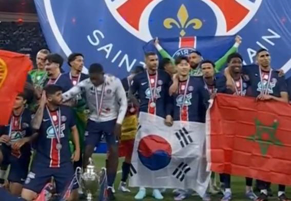 A PSG colleague who celebrated the Taegeukgi with Luca Lee Kang-in, not a quokka... Ace's 7th career trophy harvest