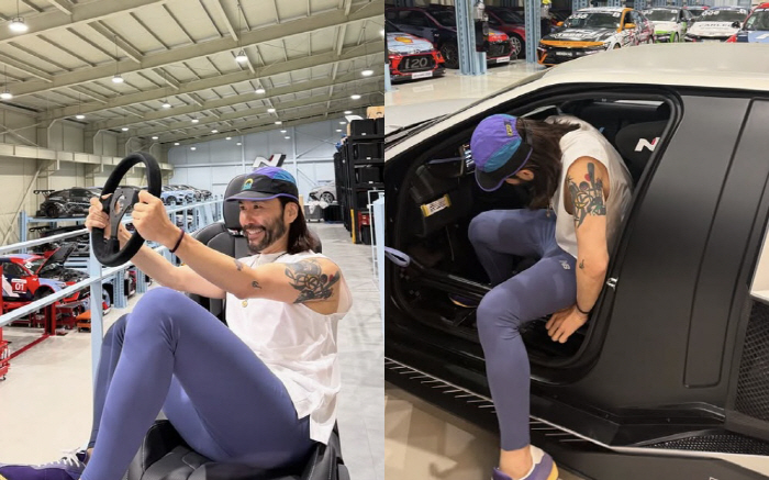 47-year-old Noh Hong-cheol goes out wearing purple leggings..The fit is amazing after losing 10kg