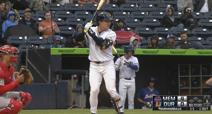 Let's upload it right away! Kim Ha-sung 2 hits  4 pitches  steals  100% on base, showing off his good condition in his first minor rehabilitation appearance