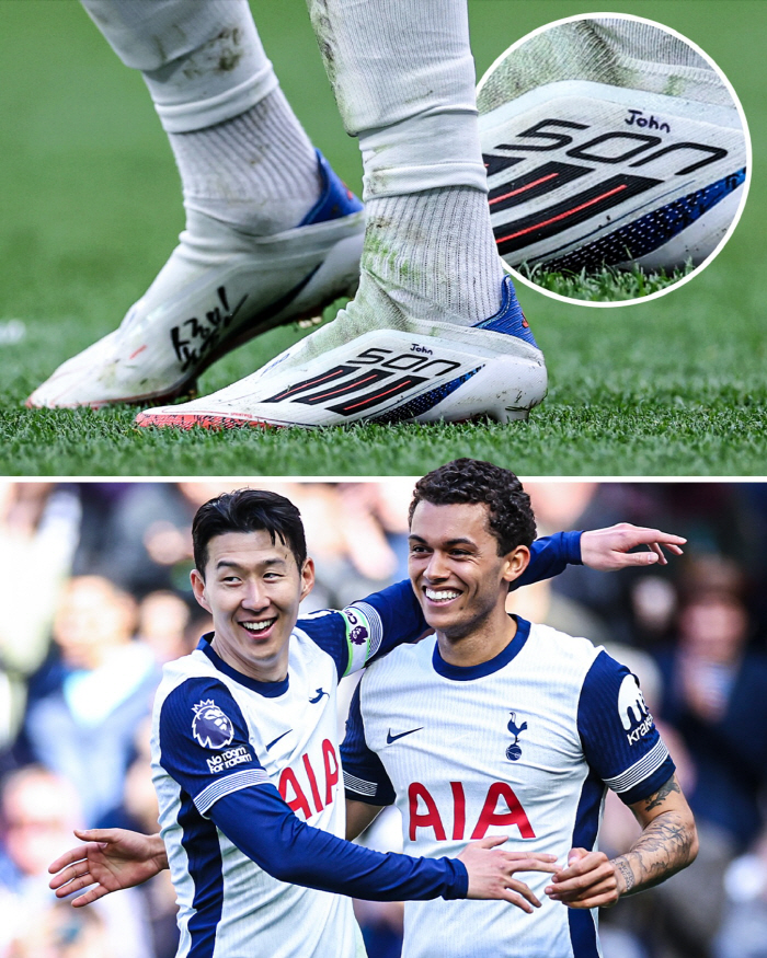 Son Heung-min, the hero who won the Europa League, respected him like this. Wearing SON-only soccer shoes and even imprinting his name