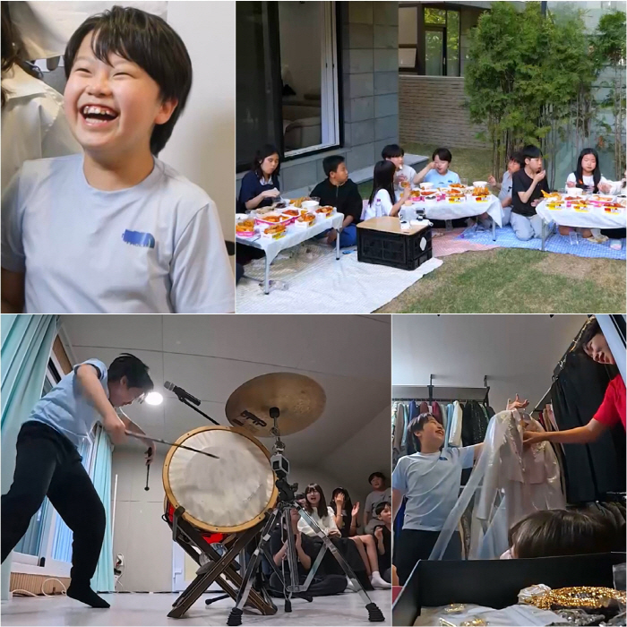 13-year-old Minho Hwang held his first home party in his life...She has a girlfriend. She's been exposed