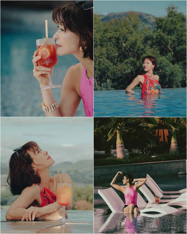 52-year-old Ye Ji-won, fluorescent pink swimsuit, figure fat ratio of 14.6%, solid body