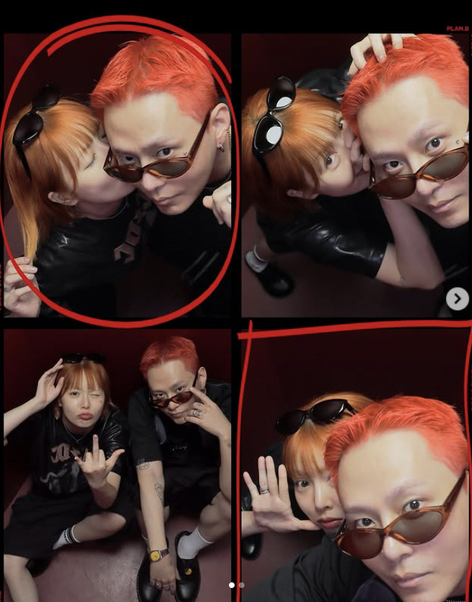 Hyun-ah ♥ Yong Jun-hyung bleaches couple's hair  kisses...'This is the taste of newlyweds.'